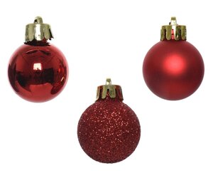 Decoris kerstballen van polystyreen kerstrood – diameter 3 cm - afbeelding 2