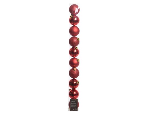 Decoris kerstballen van polystyreen kerstrood – diameter 6 cm - afbeelding 1