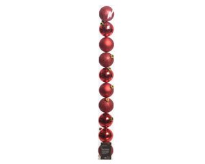 Decoris Kerstballen polystyreen - kerstrood - Ø 6 cm