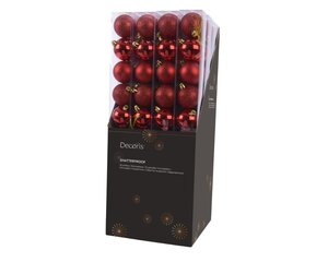 Decoris kerstballen van polystyreen kerstrood – diameter 6 cm - afbeelding 3