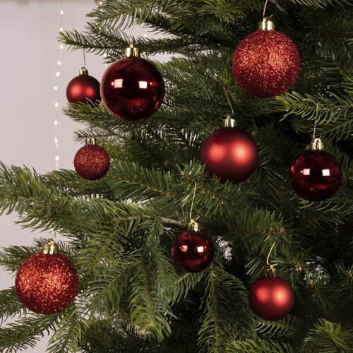 Decoris kerstballen van polystyreen kerstrood – diameter 6 cm - afbeelding 2