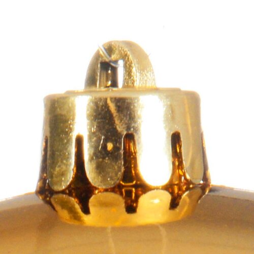 Decoris kerstballen van polystyreen licht goud – diameter 14 cm - afbeelding 2