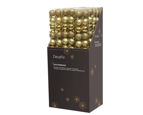 Decoris kerstballen van polystyreen licht goud – diameter 3 cm - afbeelding 5