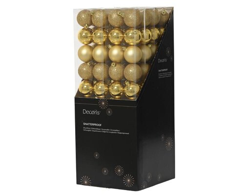 Decoris kerstballen van polystyreen licht goud – diameter 6 cm - afbeelding 5