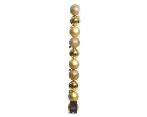 Decoris kerstballen van polystyreen licht goud – diameter 6 cm - afbeelding 1