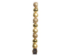 Decoris Kerstballen polystyreen - licht goud - Ø 6 cm