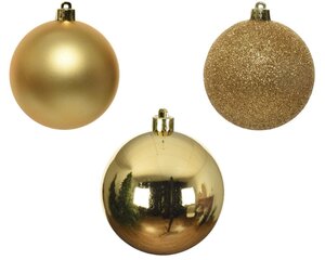 Decoris kerstballen van polystyreen licht goud – diameter 6 cm - afbeelding 4