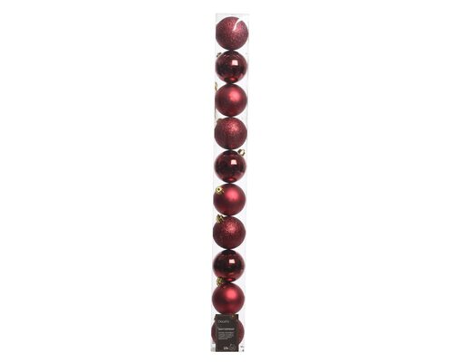 Decoris kerstballen van polystyreen ossenbloed – diameter 6 cm - afbeelding 1