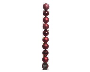Decoris Kerstballen polystyreen - ossenbloed - Ø 6 cm