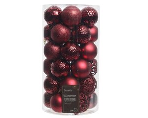 Decoris Kerstballen polystyreen - ossenbloed - Ø 6 cm - afbeelding 1