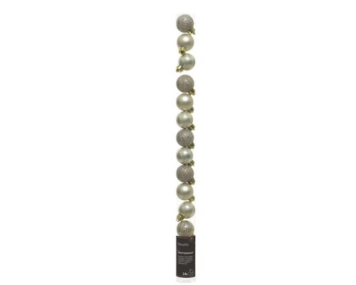 Decoris Kerstballen polystyreen - parel - Ø 3 cm - afbeelding 1