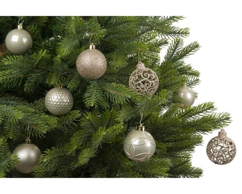 Decoris Kerstballen polystyreen - parel - Ø 6 cm - afbeelding 2
