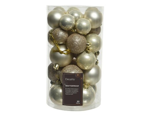 Decoris kerstballen van polystyreen parel – diameter 6 cm - afbeelding 1
