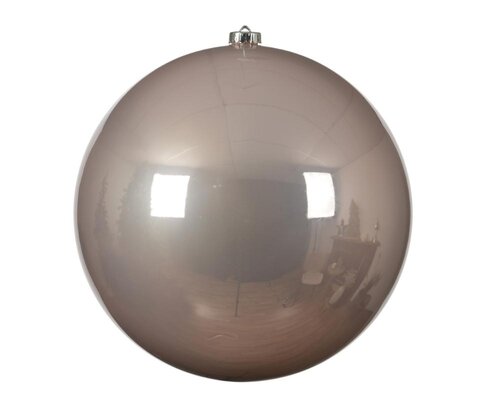 Decoris kerstballen van polystyreen poederroze – diameter 20 cm - afbeelding 1