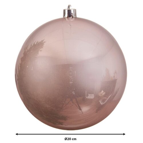 Decoris kerstballen van polystyreen poederroze – diameter 20 cm - afbeelding 3