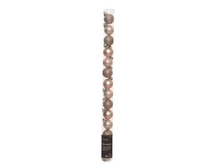 Decoris Kerstballen polystyreen - poederroze - Ø 3 cm - afbeelding 1