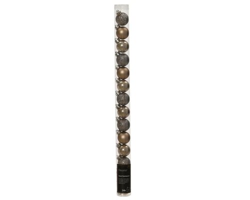 Decoris Kerstballen polystyreen - Smokey parel - Ø 3 cm - afbeelding 1