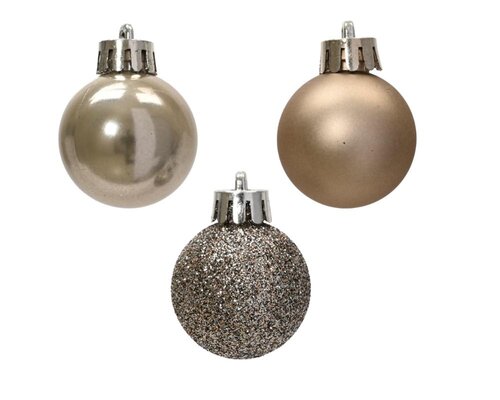 Decoris Kerstballen polystyreen - Smokey parel - Ø 3 cm - afbeelding 2