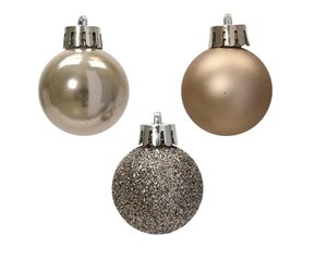 Decoris Kerstballen polystyreen - Smokey parel - Ø 3 cm - afbeelding 2