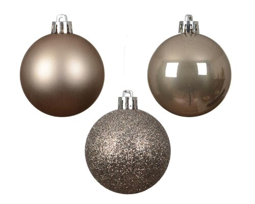 Decoris Kerstballen polystyreen - Smokey parel - Ø 6 cm - afbeelding 2