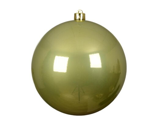 Decoris Kerstballen polystyreen - warm pistache - Ø 14 cm