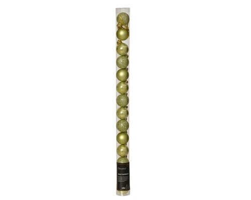 Decoris Kerstballen polystyreen - warm pistache - Ø 3 cm - afbeelding 1