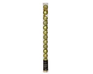 Decoris Kerstballen polystyreen - warm pistache - Ø 3 cm - afbeelding 1