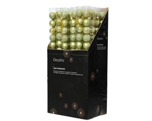 Decoris Kerstballen polystyreen - warm pistache - Ø 3 cm - afbeelding 3