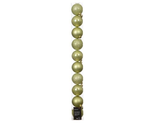 Decoris Kerstballen polystyreen - warm pistache - Ø 6 cm - afbeelding 1