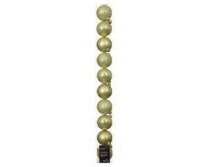 Decoris Kerstballen polystyreen - warm pistache - Ø 6 cm - afbeelding 1
