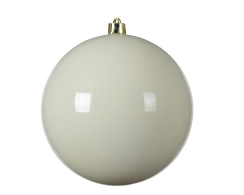 Decoris Kerstballen polystyreen - wolwit - Ø 14 cm - afbeelding 1