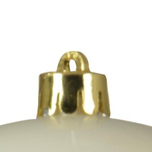 Decoris Kerstballen polystyreen - wolwit - Ø 14 cm - afbeelding 2