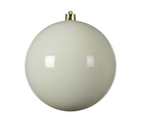 Decoris Kerstballen polystyreen - wolwit - Ø 20 cm - afbeelding 1