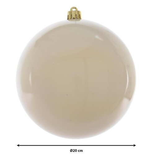 Decoris Kerstballen polystyreen - wolwit - Ø 20 cm - afbeelding 3