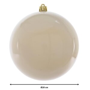 Decoris Kerstballen polystyreen - wolwit - Ø 20 cm - afbeelding 3
