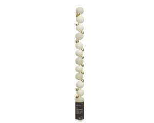 Decoris Kerstballen polystyreen - wolwit - Ø 3 cm - afbeelding 1