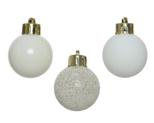Decoris Kerstballen polystyreen - wolwit - Ø 3 cm - afbeelding 3