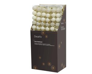 Decoris Kerstballen polystyreen - wolwit - Ø 3 cm - afbeelding 5