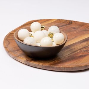 Decoris Kerstballen polystyreen - wolwit - Ø 3 cm - afbeelding 4