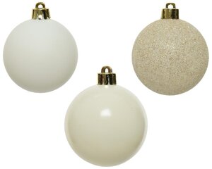 Decoris Kerstballen polystyreen - wolwit - Ø 6 cm - afbeelding 4