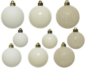 Decoris Kerstballen polystyreen - wolwit - Ø 6 cm - afbeelding 6