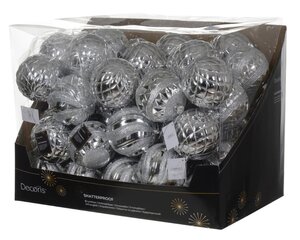 Decoris Kerstballen polystyreen - zilver - 12 × 12 × 12 cm - afbeelding 2