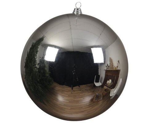 Decoris kerstballen van polystyreen zilver – diameter 20 cm