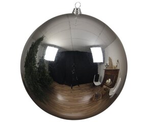 Decoris Kerstballen polystyreen - zilver - Ø 20 cm