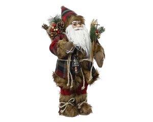 Decoris Kerstman polyester - rood/kleur(en) - 23 × 14 × 45 cm