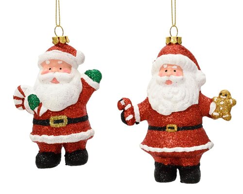 Decoris Kerstman polystyreen - rood/kleur(en) - 10 × 5,5 × 11,8 cm - afbeelding 1