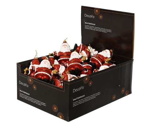 Decoris Kerstman polystyreen - rood/kleur(en) - 10 × 5,5 × 11,8 cm - afbeelding 2