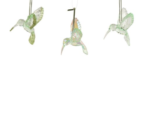 Decoris Kolibrie polystyreen - licht groen - 9,5 × 7,1 × 9 cm - afbeelding 1