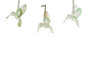 Decoris Kolibrie polystyreen - licht groen - 9,5 × 7,1 × 9 cm - afbeelding 1