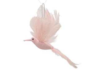 Decoris Kolibrie veer - roze - 18 × 12 × 10 cm - afbeelding 1